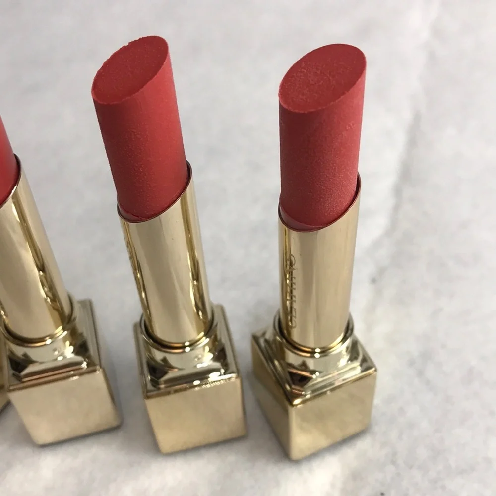 Clarins Rouge Eclat Contour Satin Finish Age Defying Lipstick #8 Coral Pink NWOB